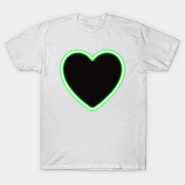 Black Heart T-Shirt by skycloudpics